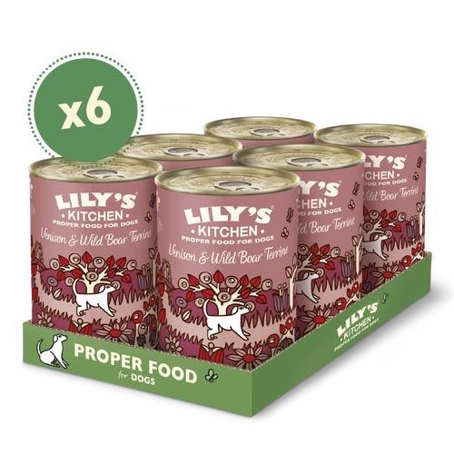 Lily's Kitchen Venison & Wild Boar Terrine Tin 6X400 Gr (Envio 3 - 5 días)