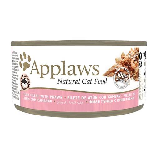 Applaws Cat Lata Atum e camarão (70 gr x 24)