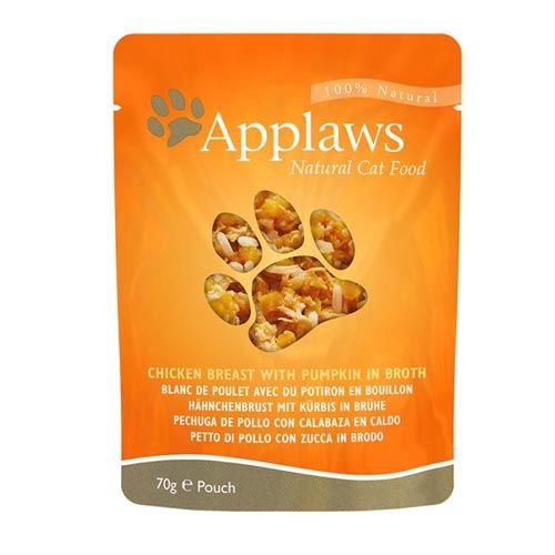 Applaws Cat Sachês Frango & Abóbora (70 gr x 12)