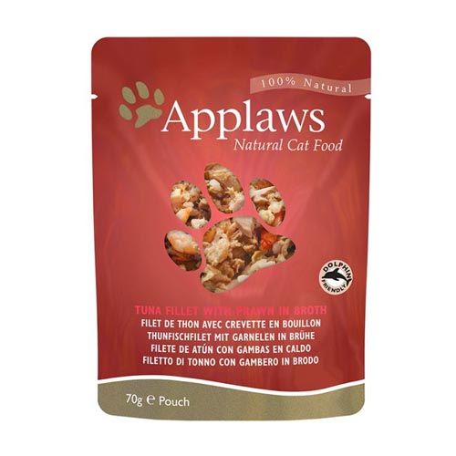 Applaws Cat Sachê Atum do Pacífico e Camarão (70 gr x 12)
