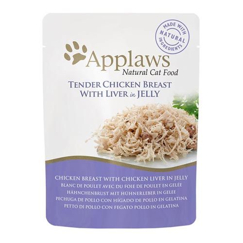Applaws Cat Sachês Fígado e frango em geleia (70 gr x 16)