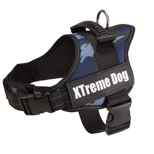 Arnês Xtreme Dog Camuflagem Azul