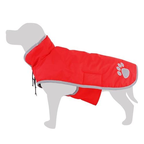 Impermeável cão vermelho