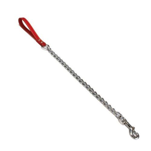 Correia metal/pele vermelho
