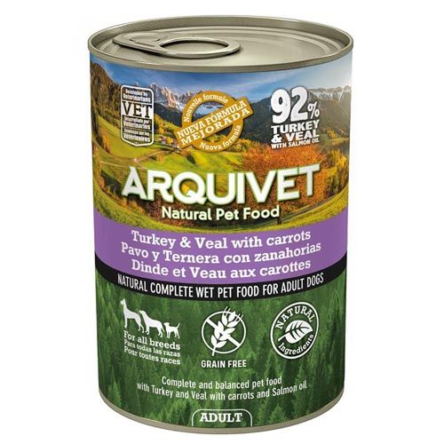 Arquivet Wet Dog Food Adult Turkey & Beef (Latas)