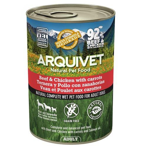 Arquivet Wet Dog Food Adult Beef & Chicken (Latas)