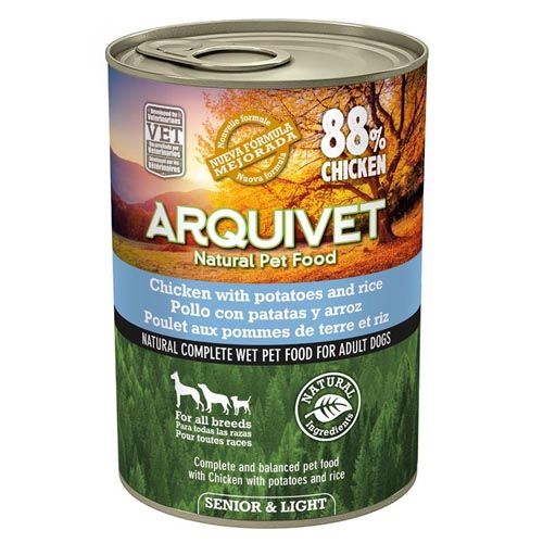 Arquivet Wet Dog Food Senior & Light Chicken (Latas)