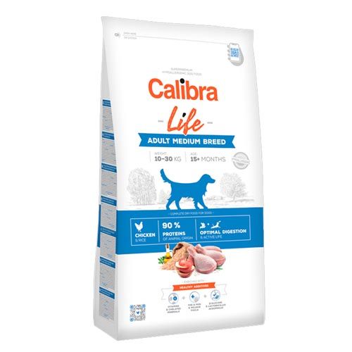 Calibra Dog Life Adulto Razas Medianas Frango