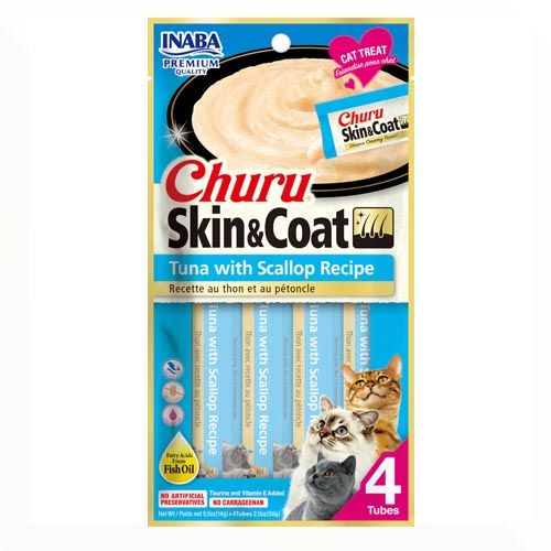 Churu Cat Skin & Coat Tuna With Scallop