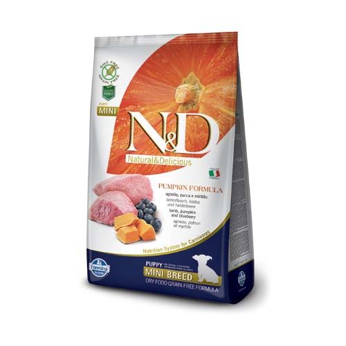 Farmina N&D Grain Free Pumpkin Puppy Mini Cordeiro Cães