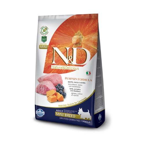 Farmina N&D Grain Free Pumpkin Adult Mini Cordeiro cães