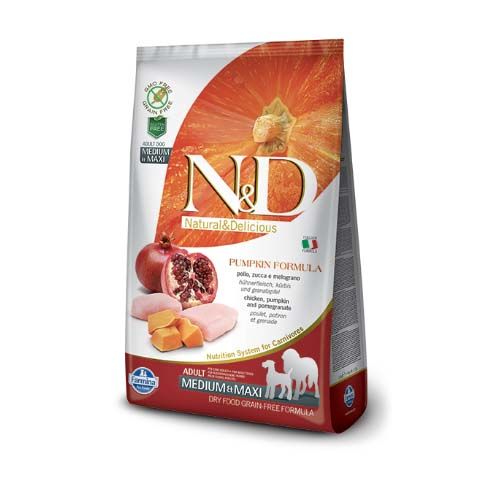 Farmina N&D Grain Free Pumpkin Adult Medium & Maxi Cães