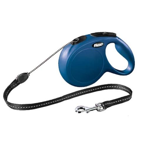 Correia extensível Flexi Classic Corda Azul