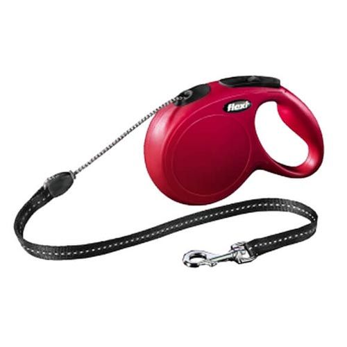 Correia extensível Flexi Classic Corda Vermelha