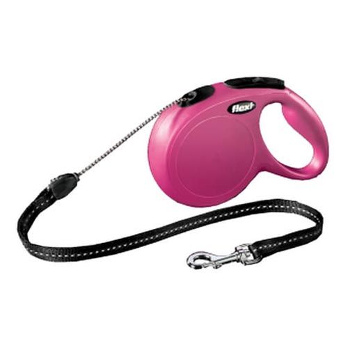 Correia extensível Flexi Classic Cordão Rosa