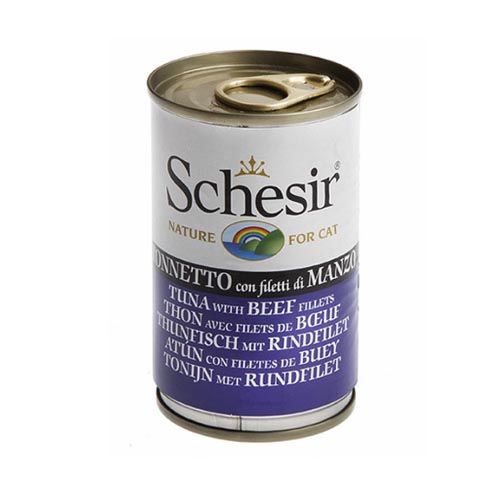 Schesir Gato Atum e Filetes de Boi (Latas)