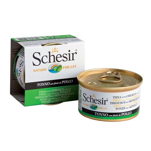 Schesir Gato Atum e Frango em Gelatina (Latas)