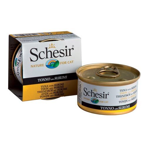 Schesir Gato Atum e Surimi em Gelatina (Latas)