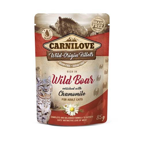 Carnilove Cat Wild Boar (Saquetas) - 24 x 85 gr