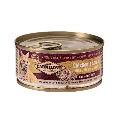 Carnilove Cat Adult Chicken & Lamb (Latas) - 12 x 100 gr